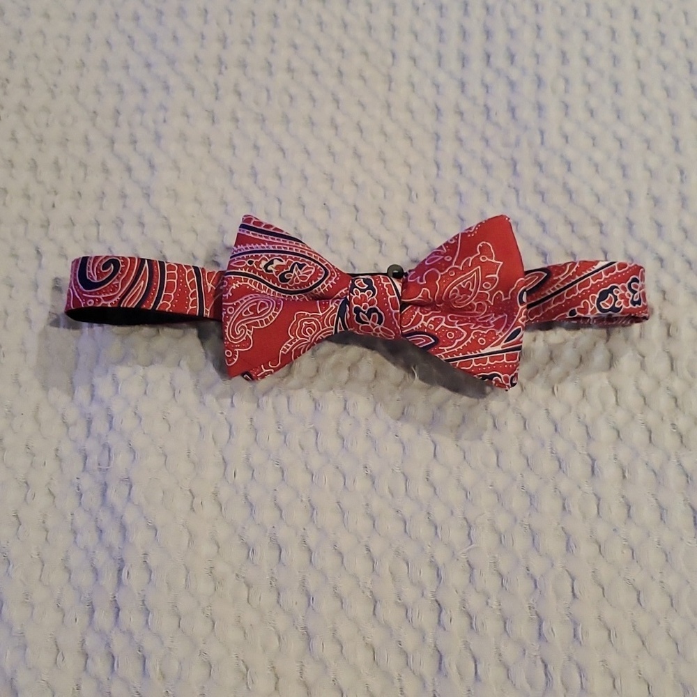 Adjustable Crimson Red Bow Tie (48)